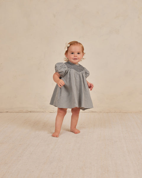 Carina Dress (Blue Gingham)