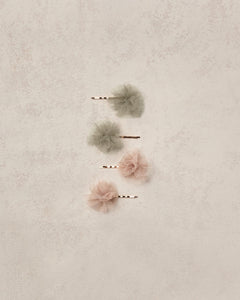 Pom Pom hairpins (blush, pine)