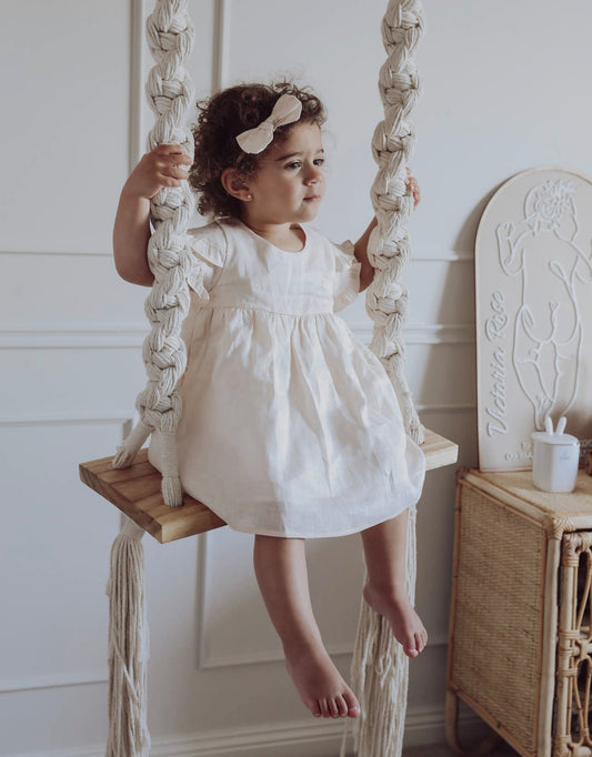 Ella Linen Dress | Cookie Dough