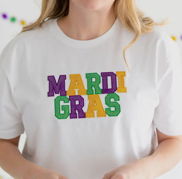 Mardi Gras Patch Tee (women’s)