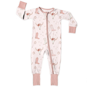 Cowgirl Up Zip Up Bamboo Pajamas