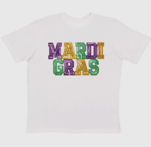 Mardi Gras Patch Tee (women’s)