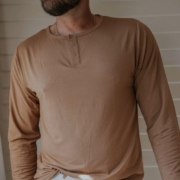 Men’s Henley - Brown