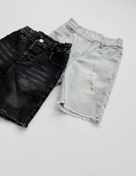 Bermuda Denim Shorts (faded black)