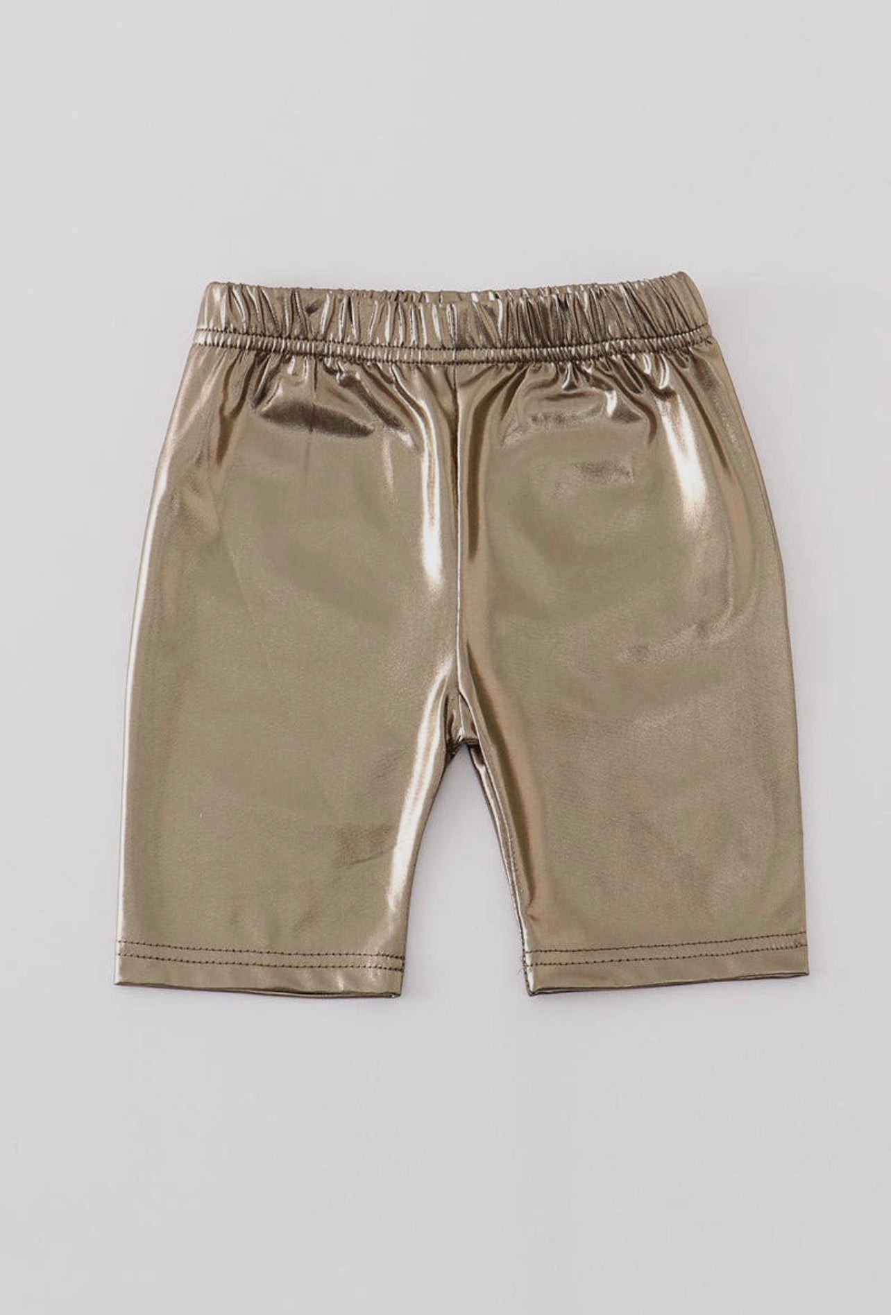 Gold Metallic Bike Shorts