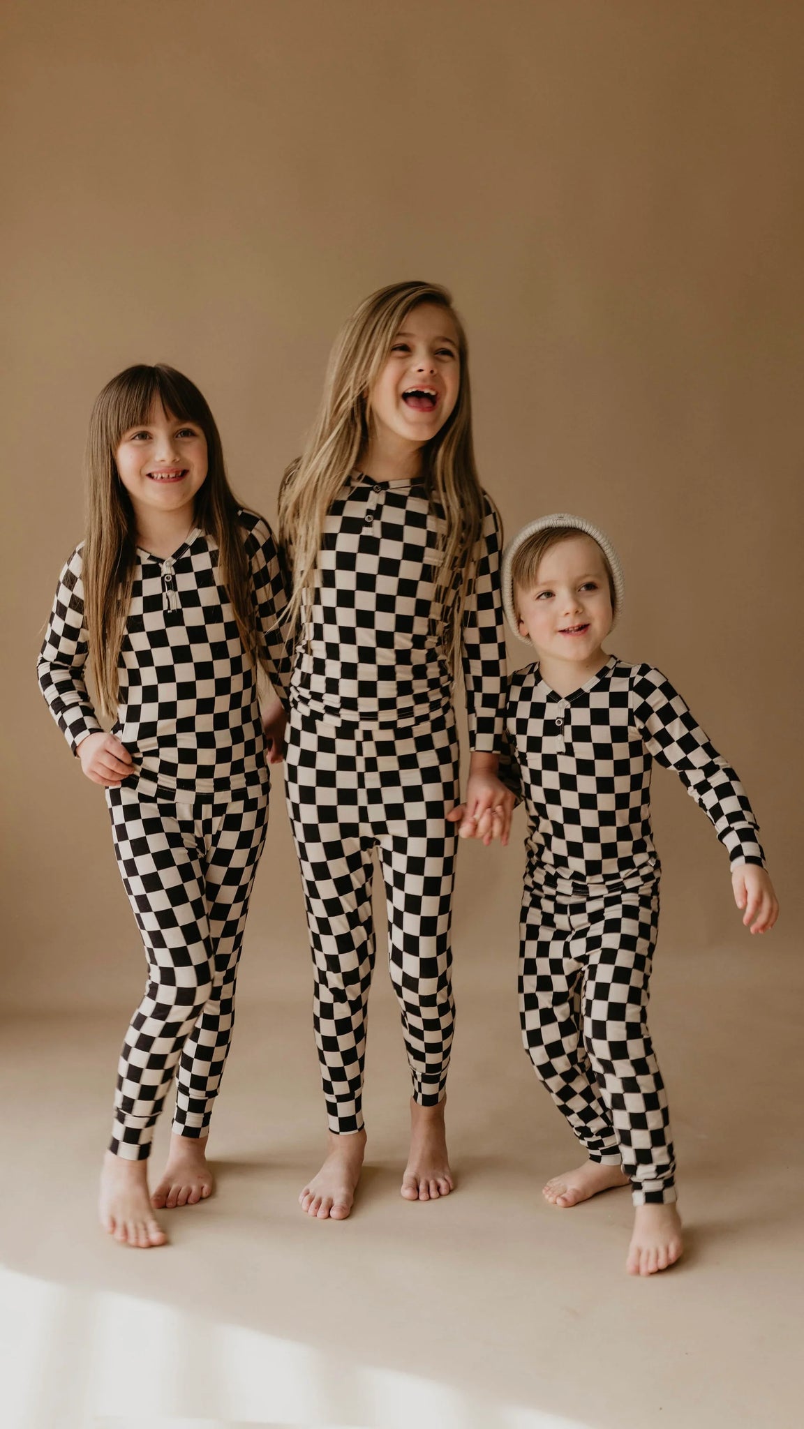 Black Checker 2 Piece PJ Set