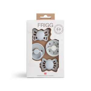 FRIGG Baby’s First Pacifier Moonlight Sailing (Powder Blue) 4-Pack