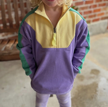 Pastel Mardi Gras 1/4 Fleece mini