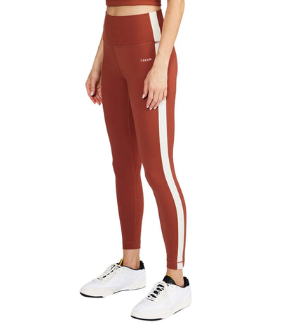 Hana 7/8 Side Stripe Legging (rust)