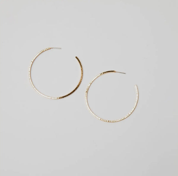 Thin Hammered Hoop