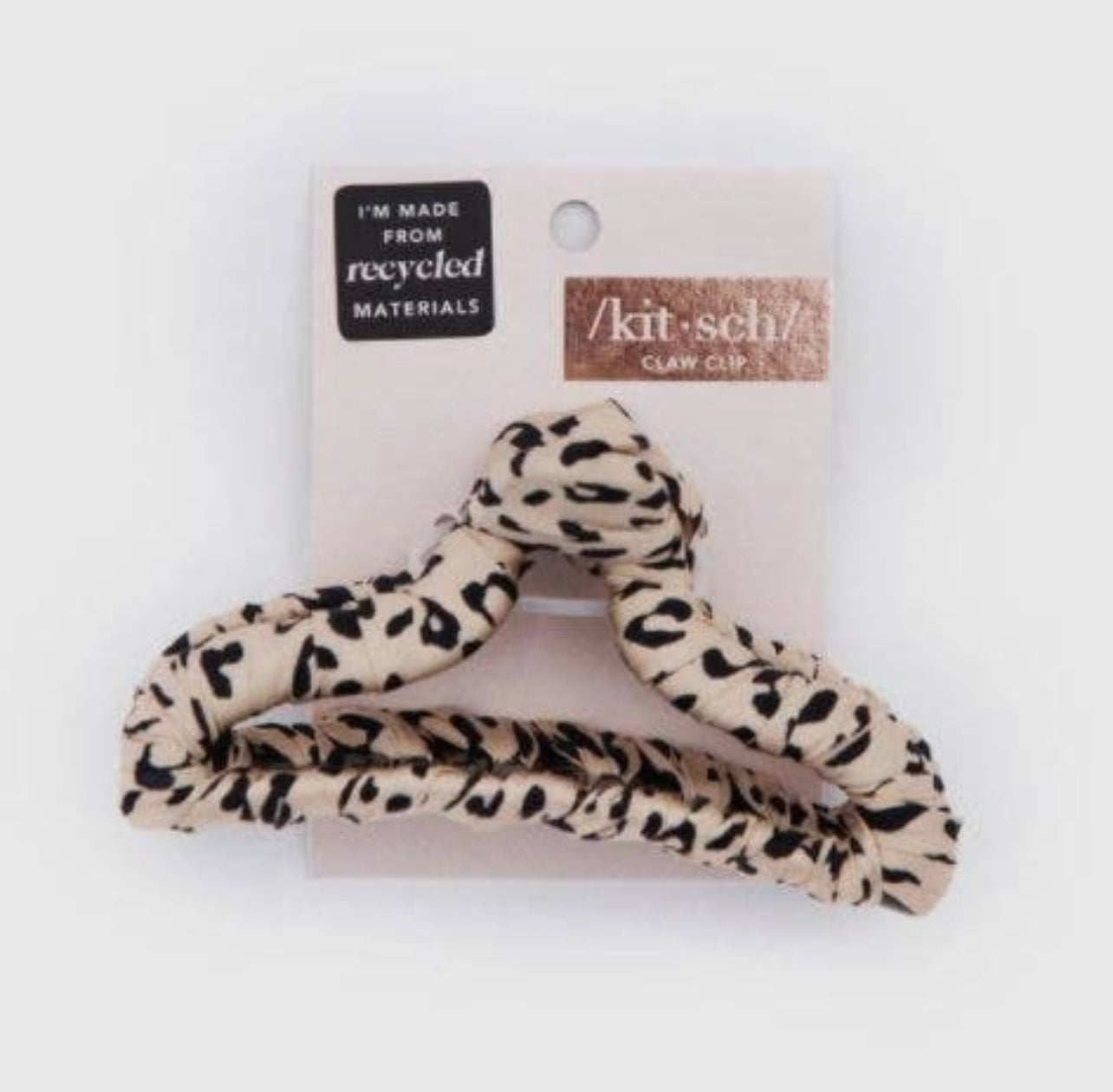 Satin Wrapped Claw Clip - leopard