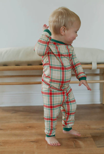 Holiday Plaid 2 Piece Bamboo Pajama Set