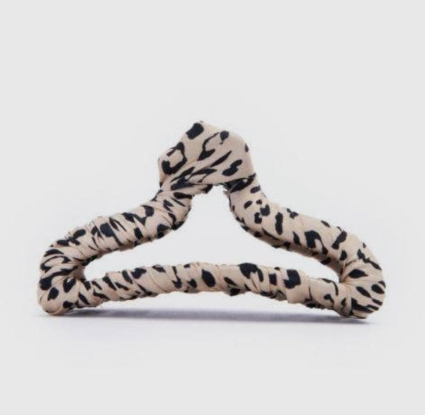 Satin Wrapped Claw Clip - leopard