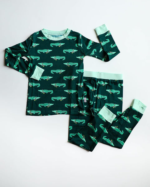 Mardi Gator 2 Piece Bamboo Pajama Set