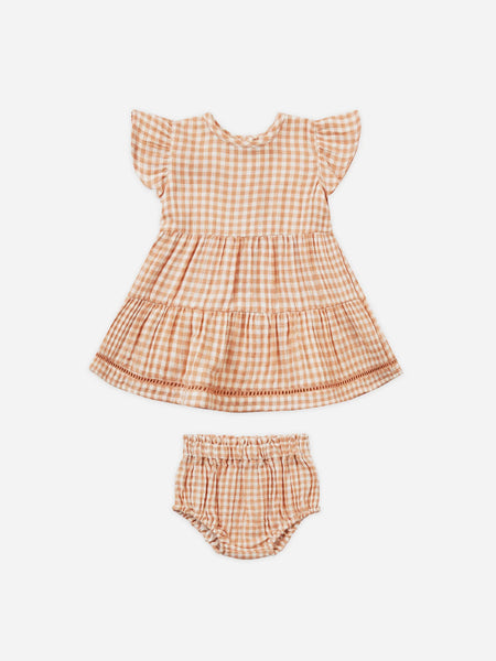 Lily Dress (Melon Gingham)