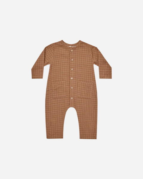 Pocketed Woven Jumpsuit (cinnamon)