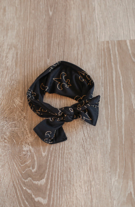 Fleur de Lis Bamboo Bow Headband