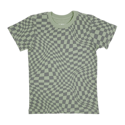 Wavy Tee (army+faded black)
