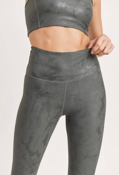 Overlay Metallic Print Legging