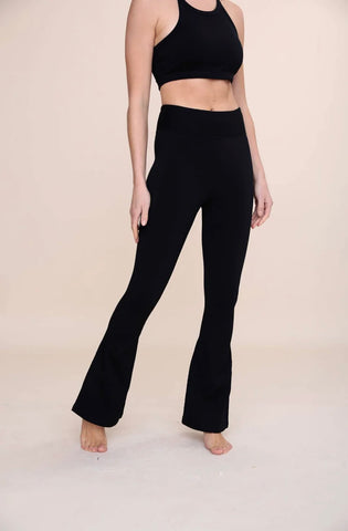 Lycra Blend High-Waist Flare Legging