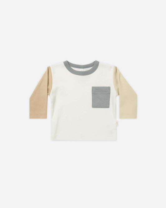 Long Sleeve Pocket Tee (color block)