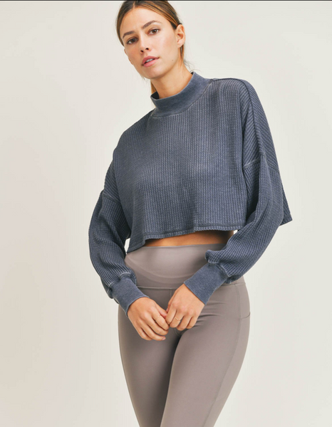 Mock Neck Crop