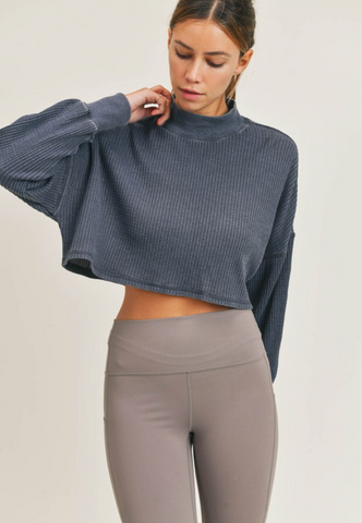 Mock Neck Crop