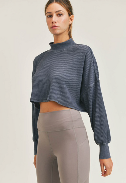 Mock Neck Crop