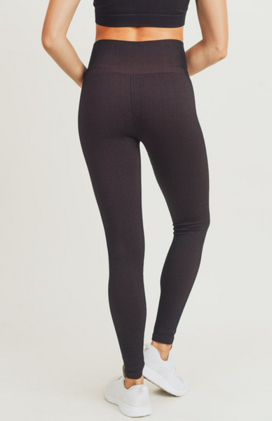 Ribbed Seamless High-waist Leggings