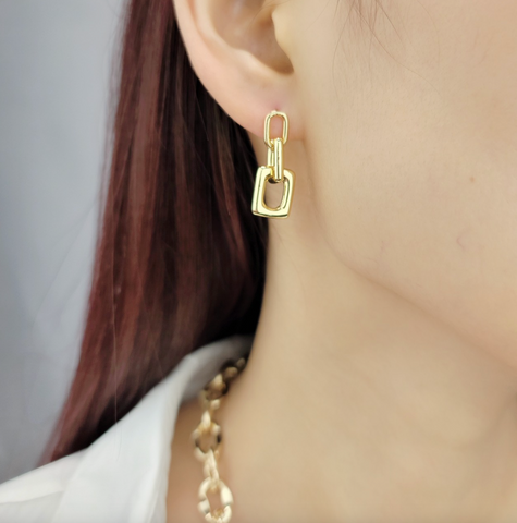 Square Link Earrings