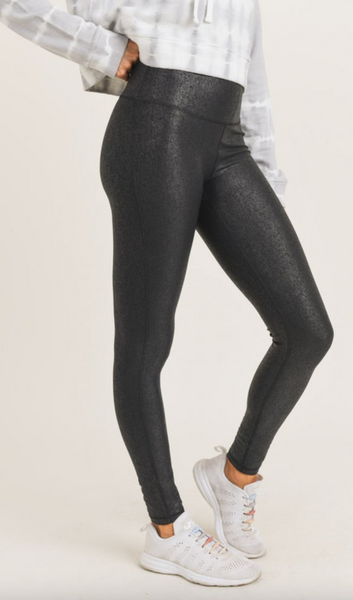 Crackle Glaze High-Waisted Leggings