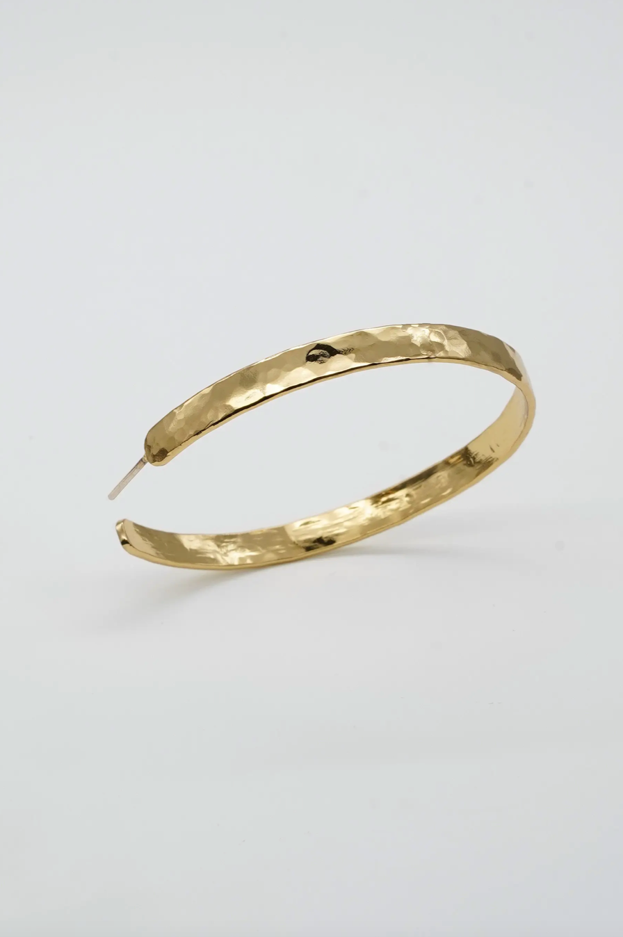 Perfect Love Hammered Hoops