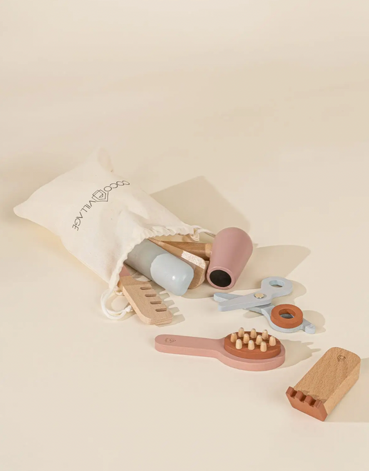 Wooden Hair Dresser Set