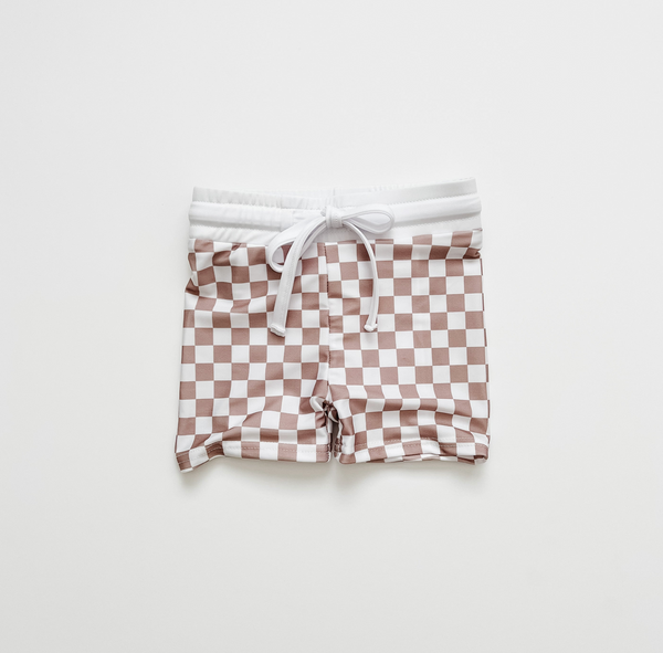 Checkered Swim Shorts