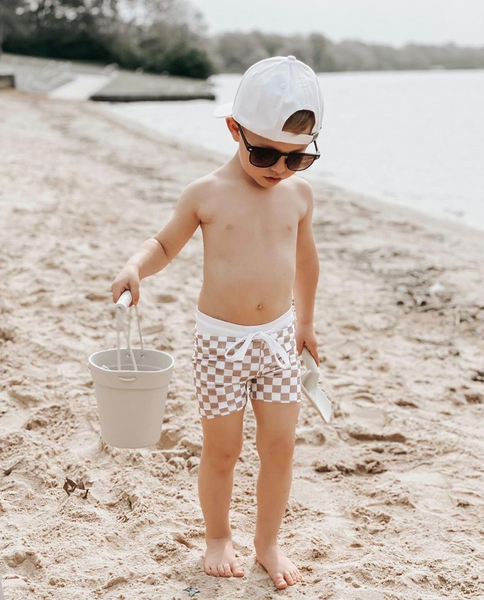 Checkered Swim Shorts