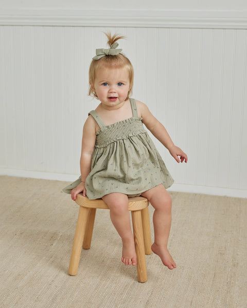 Mae Smocked Top + Bloomer Set (dotty)