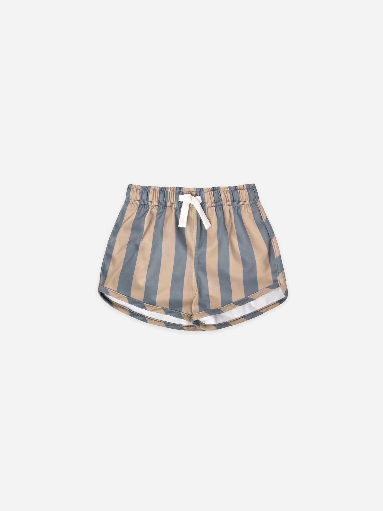 Boys Swim Shorts (ocean + latte stripe)