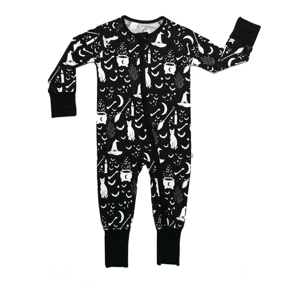 Hocus Pocus Halloween Bamboo Convertible Romper Sleeper