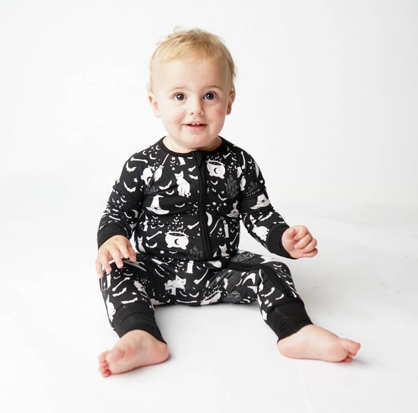 Hocus Pocus Halloween Bamboo Convertible Romper Sleeper