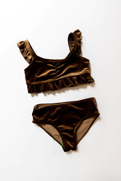 Velvet Bikini 2 piece (Caramel Brown)