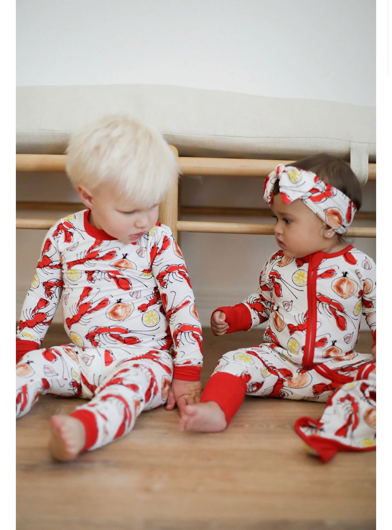Crawfish 2 Piece Bamboo Pajama Set