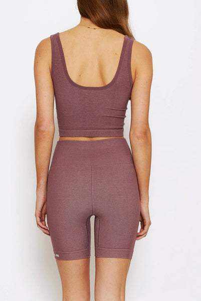 Lauren Shirred Front Tank (rose taupe)