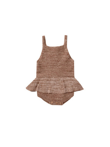 Knit Ruffle Romper (sienna heather)