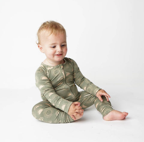 Celestial Sun Bamboo Footie Pajama