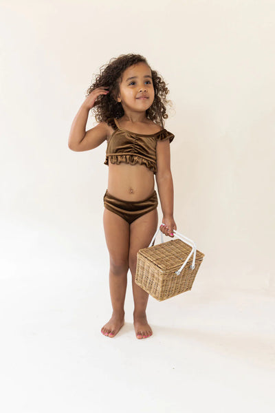 Velvet Bikini 2 piece (Caramel Brown)